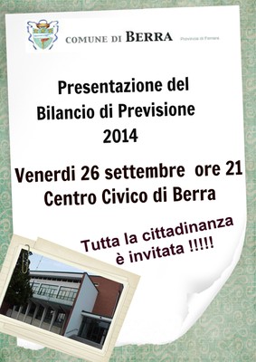 locandina bilancio 2014 locandina bilancio 2014